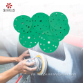 Automotif Hook Loop Sanding Disc Paper Lapisan Hijau Filem